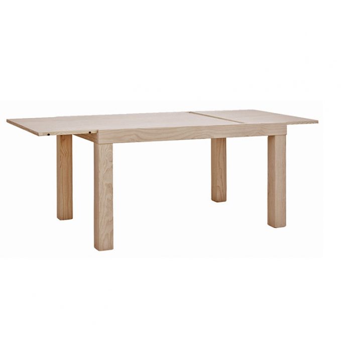 Mesa extensible 1 ala de 120,140,160 cm. madera pino crudo