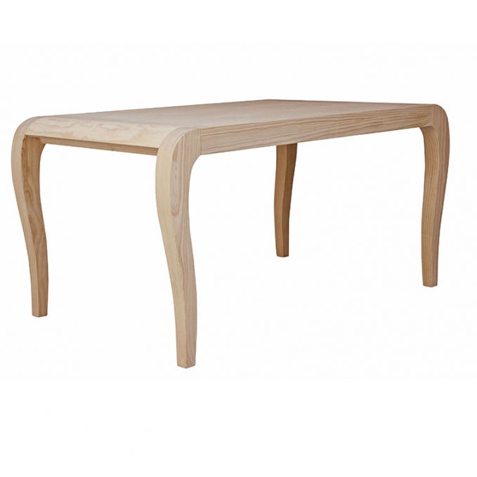 Mesa rectangular 120,140,160 cm. madera pino crudo modelo Cisne