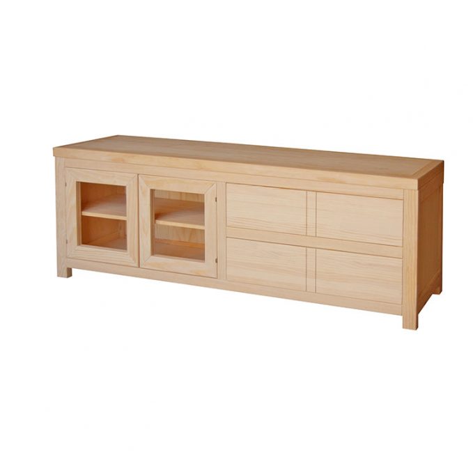 Mesa tv. 175 cm. madera pino crudo modelo Austria