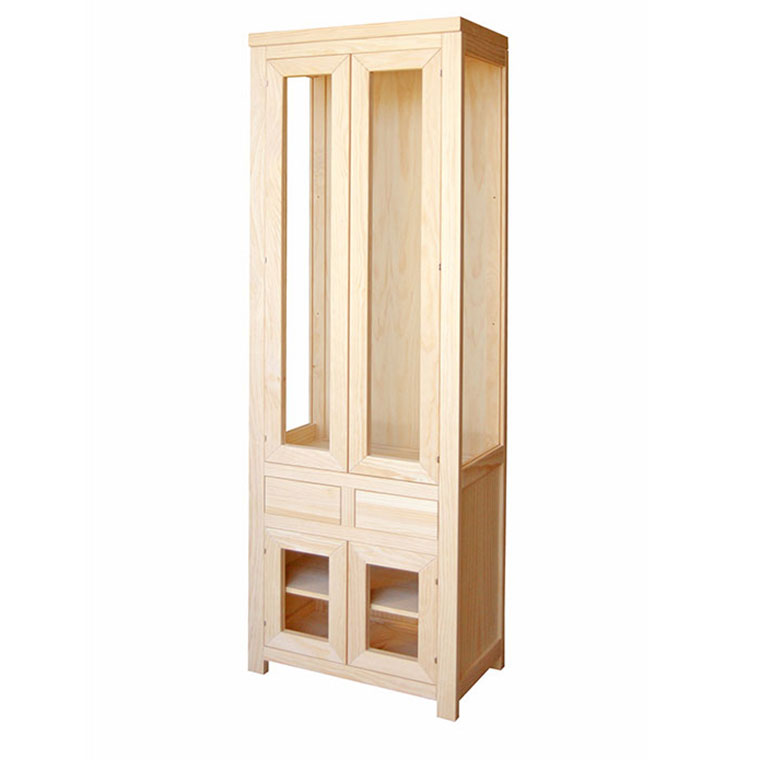 Vitrina 70 cm. madera pino modelo Austria - MUEBLENCRUDO - Muebles en Crudo  Online