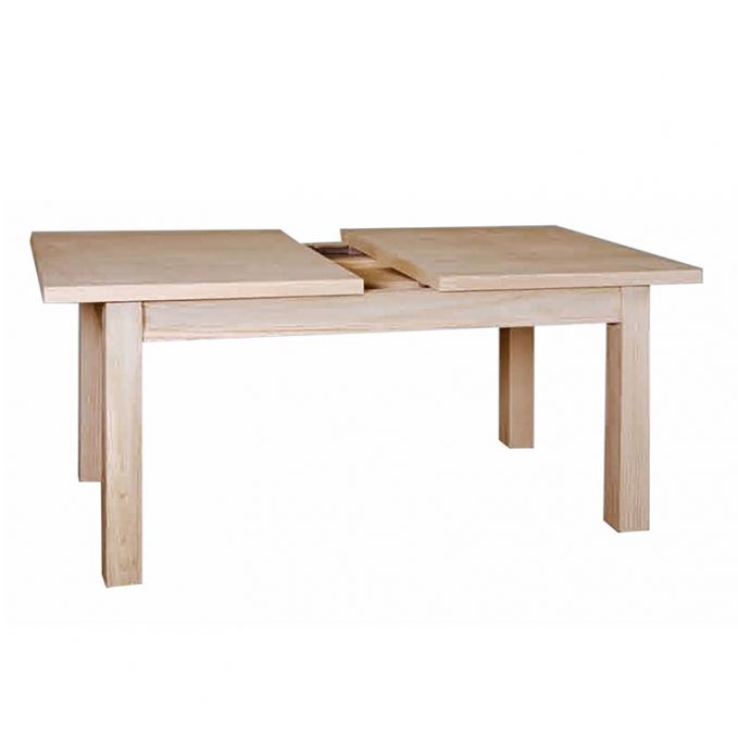 Mesa extensible 120, 140 y 160 cm. madera pino crudo modelo Cantabria