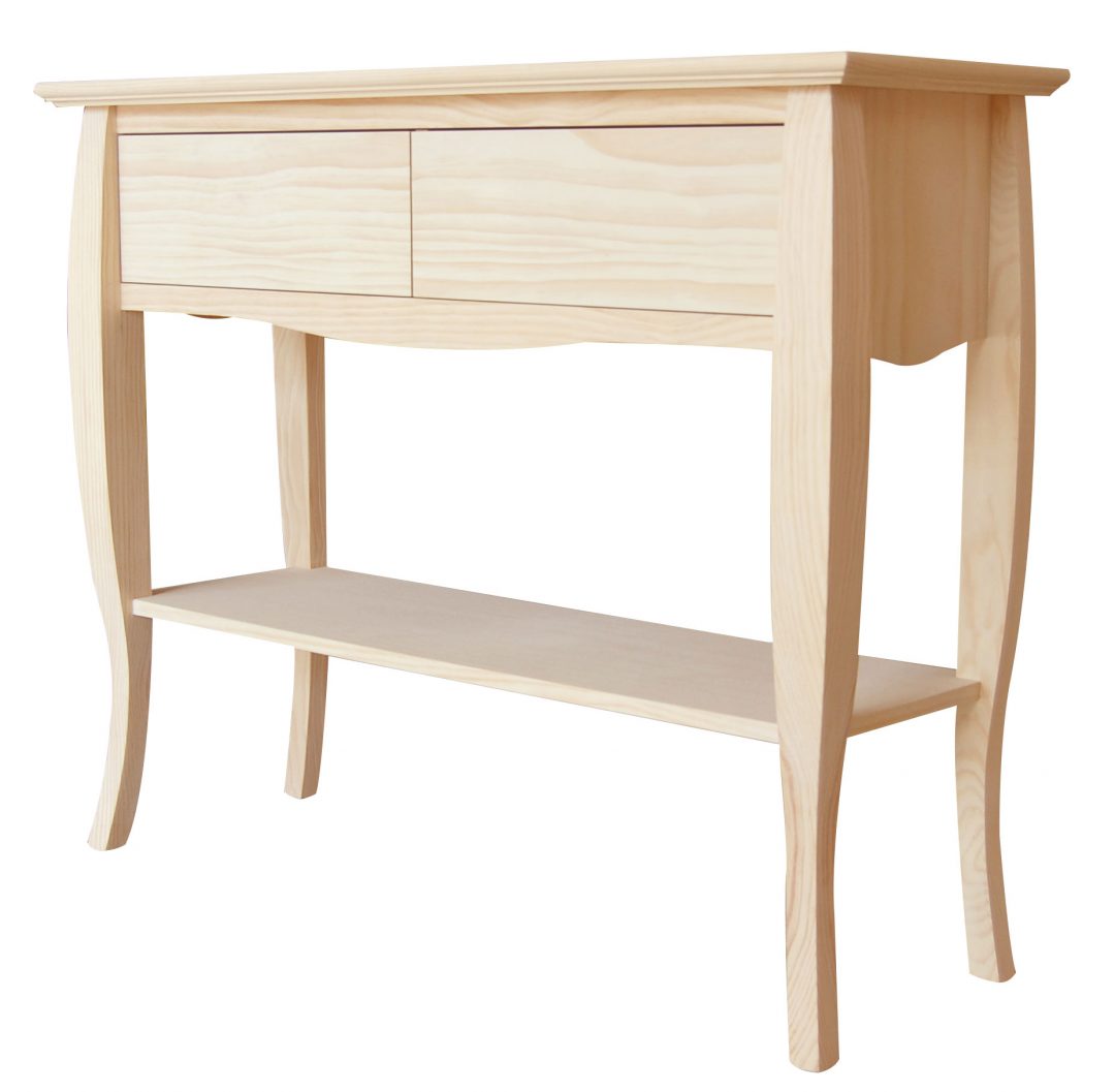 Consola 2 cajones madera pino crudo modelo Inglés, sin pintar Compra