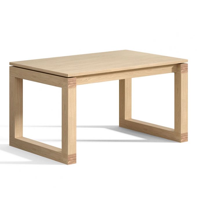 Mesa fija 120,140 y 160 cm. madera pino crudo modelo Cubo